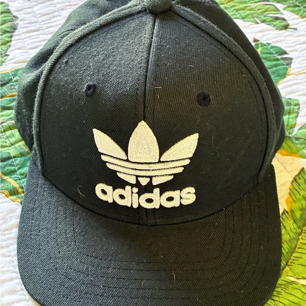 adidas Black Cap with Green Undervisor